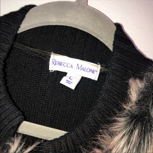 Rebecca Malone NWOT faux fur vest - Picture 2 of 4